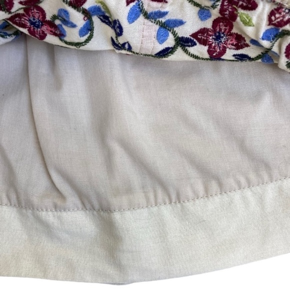 TJ MAXX Toddler Girls Embroidered Floral Dress Skirt Mini Cream Blue Pink Sz 4T - Picture 8 of 11